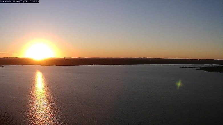 Lake Travis webcam, January 29, 2016 5:05 PM CT