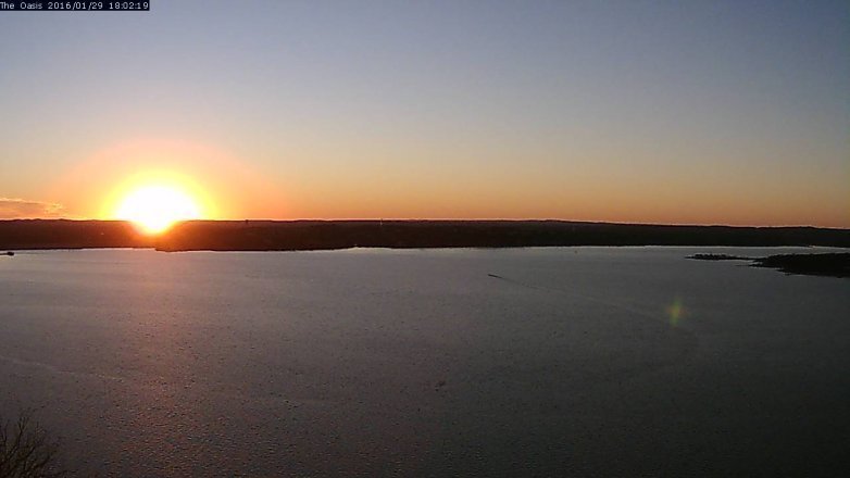 Lake Travis webcam, January 29, 2016 5:10 PM CT