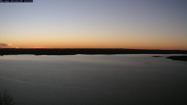 Lake Travis webcam, January 29, 2016 5:15 PM CT