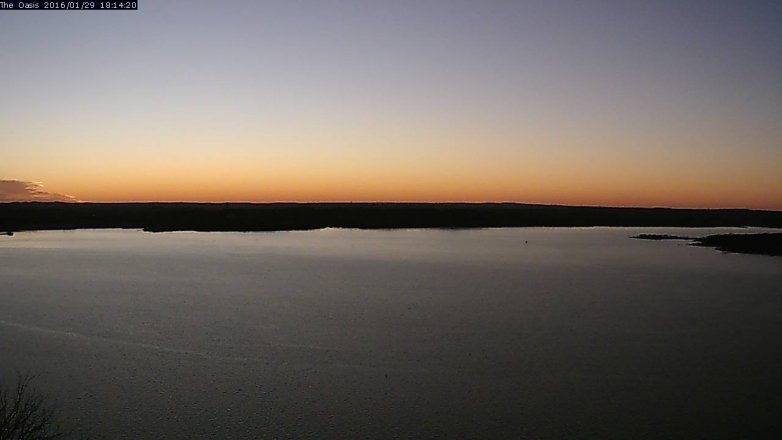 Lake Travis webcam, January 29, 2016 5:20 PM CT