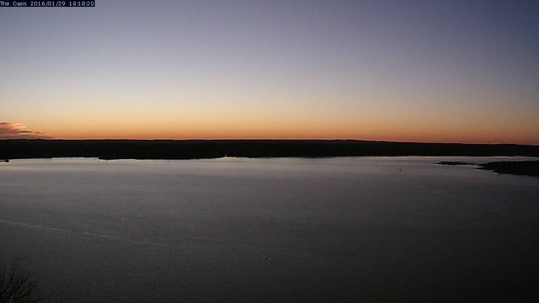 Lake Travis webcam, January 29, 2016 5:25 PM CT