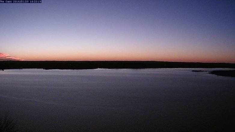 Lake Travis webcam, January 29, 2016 5:30 PM CT