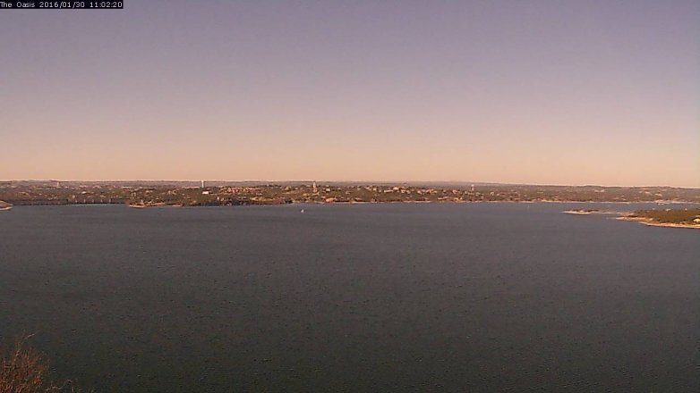 Lake Travis webcam, January 30, 2016 10:10 AM CT