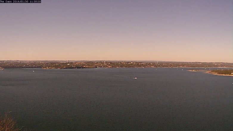 Lake Travis webcam, January 30, 2016 10:35 AM CT