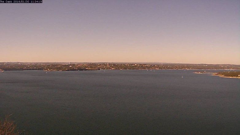 Lake Travis webcam, January 30, 2016 10:40 AM CT