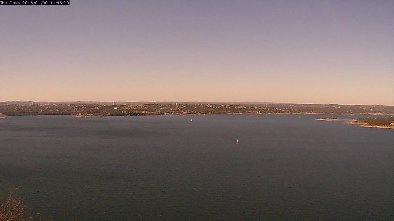 Lake Travis webcam, January 30, 2016 10:55 AM CT