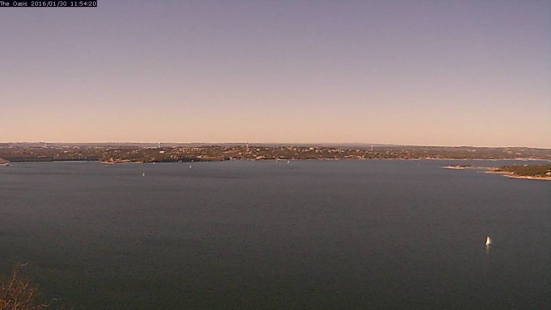 Lake Travis webcam, January 30, 2016 11:00 AM CT