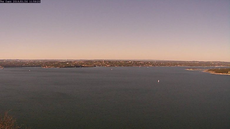 Lake Travis webcam, January 30, 2016 11:05 AM CT