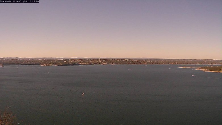 Lake Travis webcam, January 30, 2016 11:25 AM CT