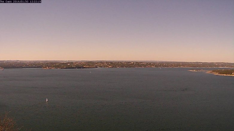 Lake Travis webcam, January 30, 2016 11:30 AM CT