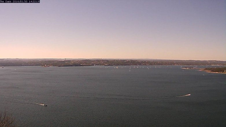 Lake Travis webcam, January 30, 2016 1:30 PM CT