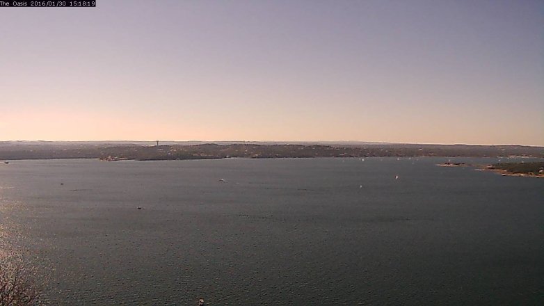 Lake Travis webcam, January 30, 2016 2:25 PM CT