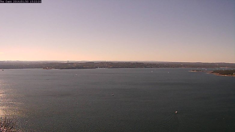 Lake Travis webcam, January 30, 2016 2:30 PM CT