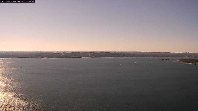 Lake Travis webcam, January 30, 2016 2:45 PM CT