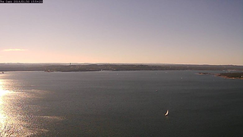 Lake Travis webcam, January 30, 2016 3:00 PM CT