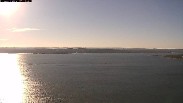 Lake Travis webcam, January 30, 2016 3:40 PM CT