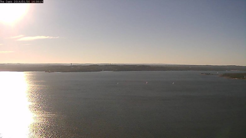 Lake Travis webcam, January 30, 2016 3:45 PM CT