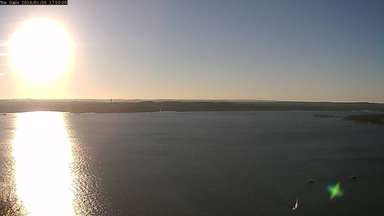 Lake Travis webcam, January 30, 2016 4:30 PM CT