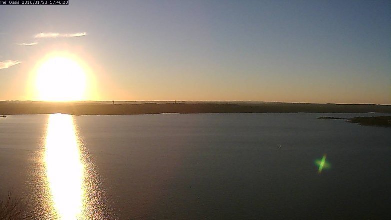 Lake Travis webcam, January 30, 2016 4:55 PM CT