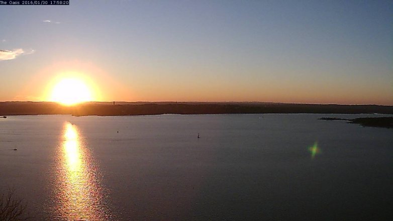 Lake Travis webcam, January 30, 2016 5:05 PM CT