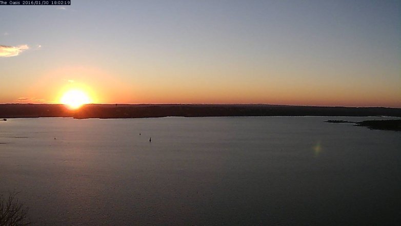 Lake Travis webcam, January 30, 2016 5:10 PM CT