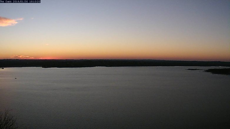 Lake Travis webcam, January 30, 2016 5:15 PM CT