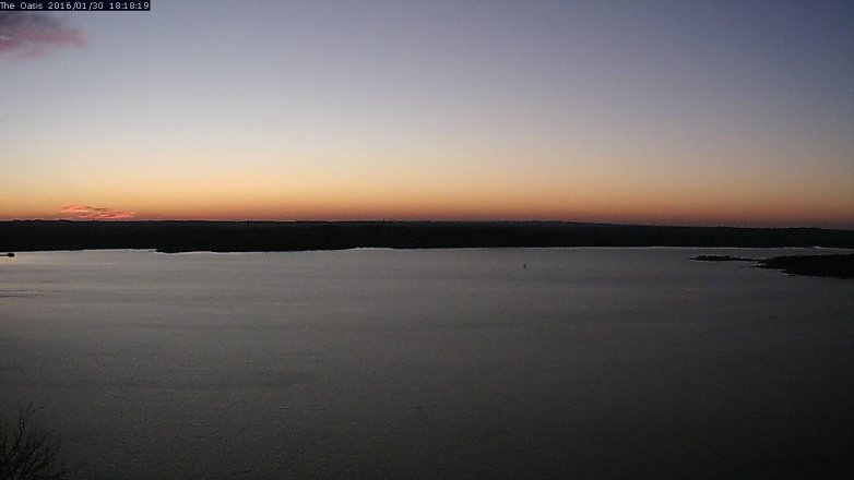 Lake Travis webcam, January 30, 2016 5:25 PM CT
