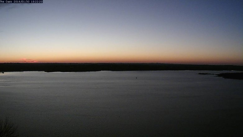 Lake Travis webcam, January 30, 2016 5:30 PM CT