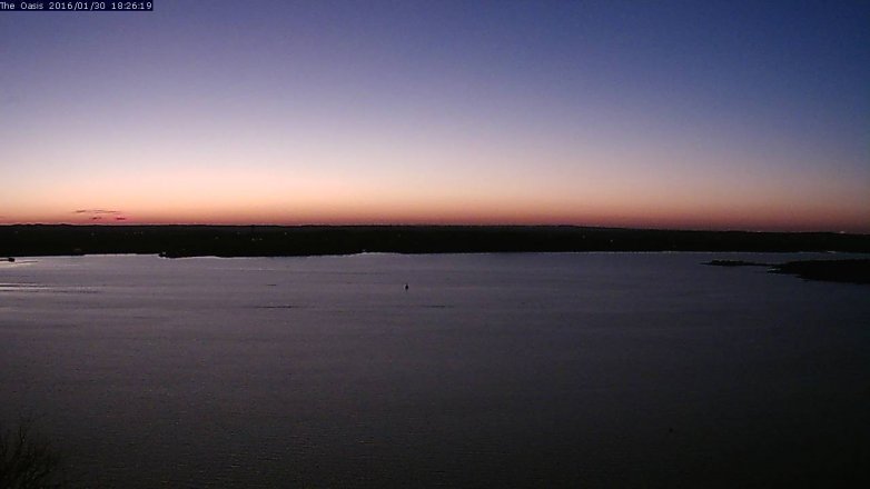 Lake Travis webcam, January 30, 2016 5:35 PM CT