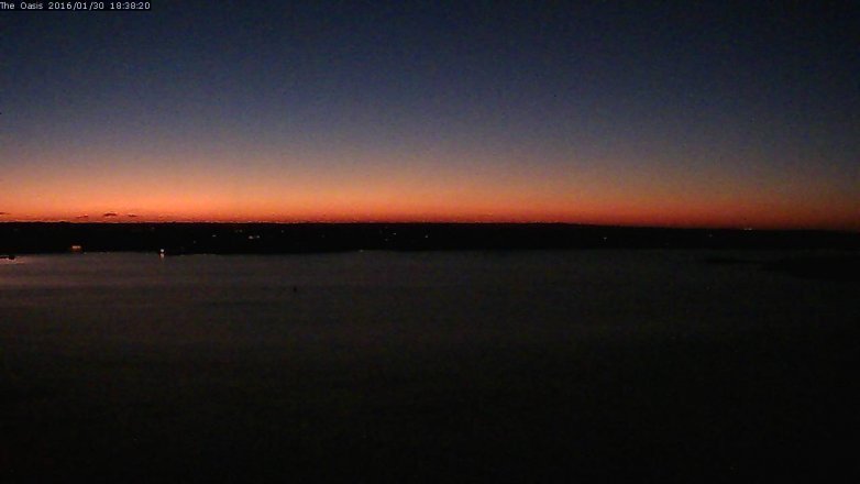Lake Travis webcam, January 30, 2016 5:45 PM CT