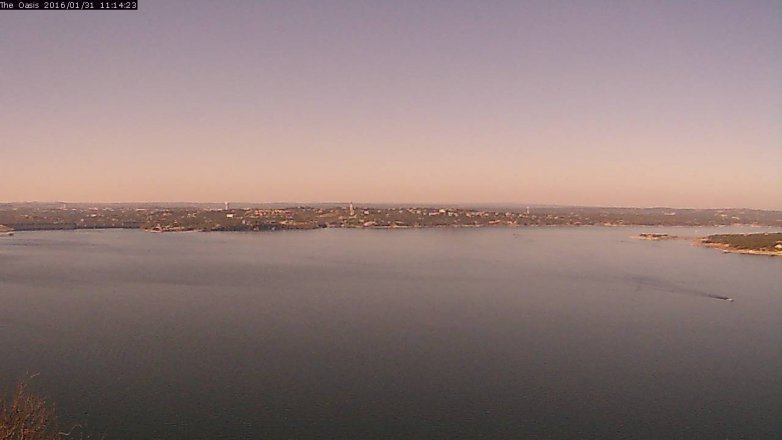 Lake Travis webcam, January 31, 2016 10:20 AM CT