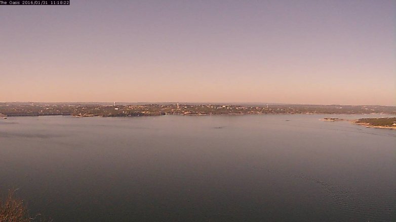 Lake Travis webcam, January 31, 2016 10:25 AM CT
