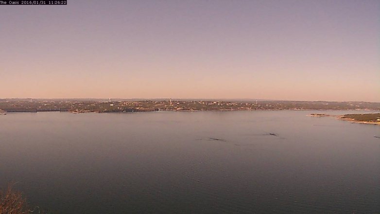 Lake Travis webcam, January 31, 2016 10:35 AM CT