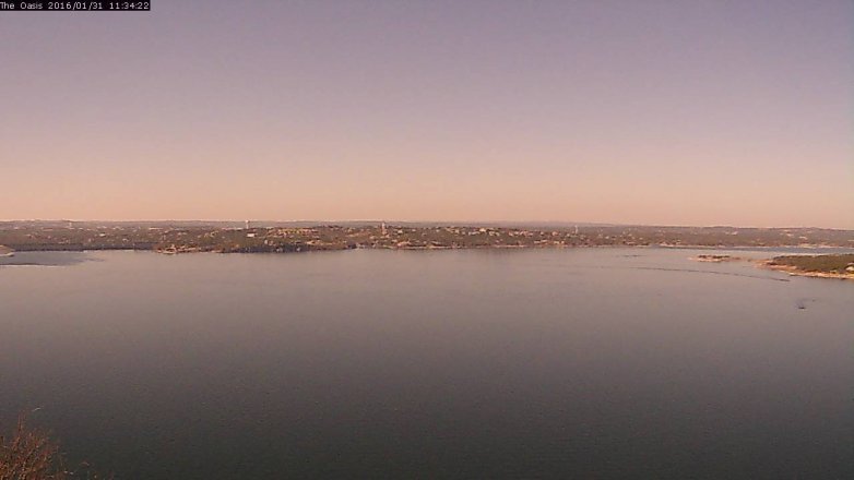 Lake Travis webcam, January 31, 2016 10:40 AM CT