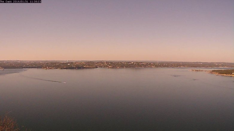 Lake Travis webcam, January 31, 2016 10:45 AM CT