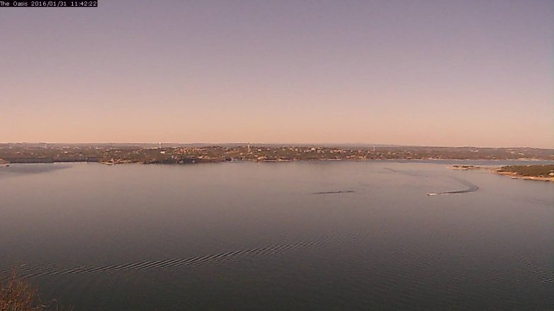 Lake Travis webcam, January 31, 2016 10:50 AM CT