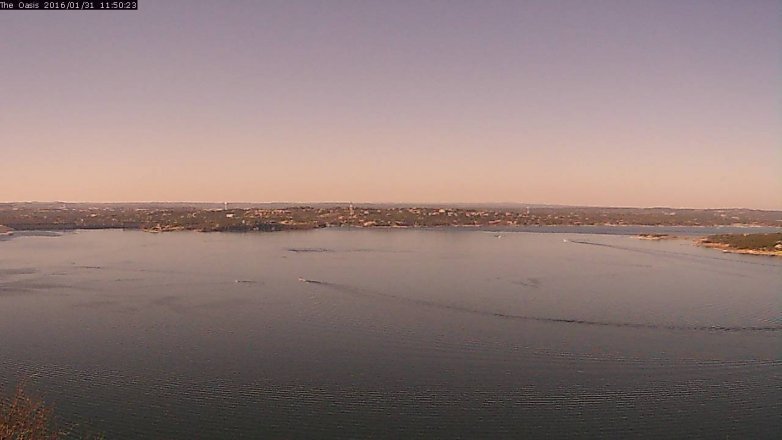 Lake Travis webcam, January 31, 2016 10:55 AM CT
