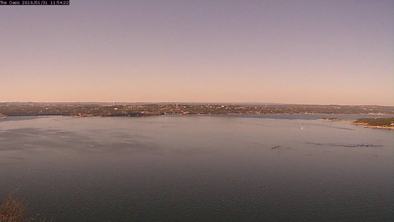 Lake Travis webcam, January 31, 2016 11:00 AM CT
