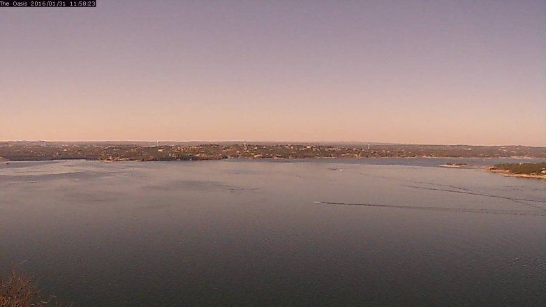 Lake Travis webcam, January 31, 2016 11:05 AM CT