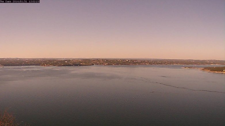 Lake Travis webcam, January 31, 2016 11:10 AM CT