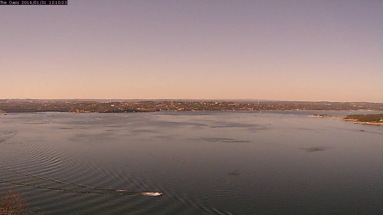 Lake Travis webcam, January 31, 2016 11:15 AM CT