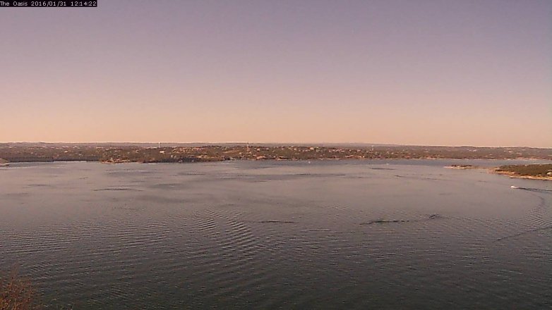 Lake Travis webcam, January 31, 2016 11:20 AM CT