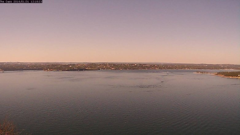 Lake Travis webcam, January 31, 2016 11:25 AM CT