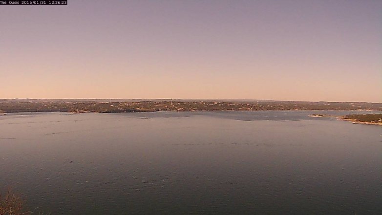 Lake Travis webcam, January 31, 2016 11:30 AM CT