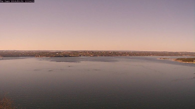 Lake Travis webcam, January 31, 2016 11:40 AM CT