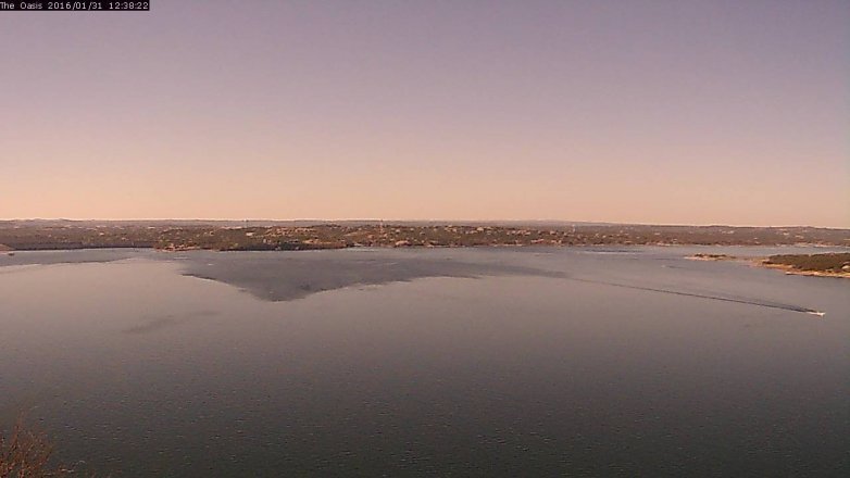 Lake Travis webcam, January 31, 2016 11:45 AM CT