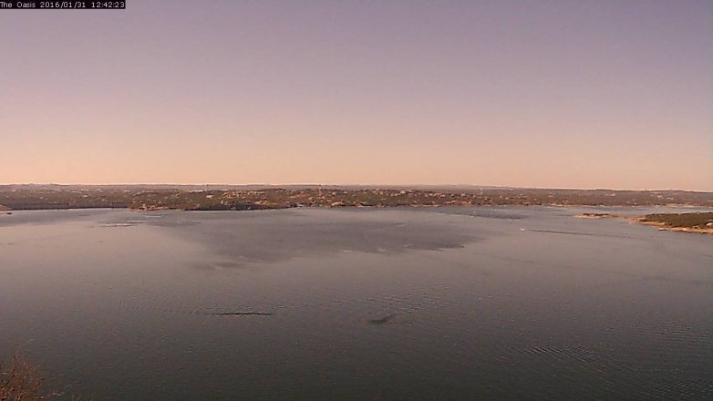 Lake Travis webcam, January 31, 2016 11:50 AM CT