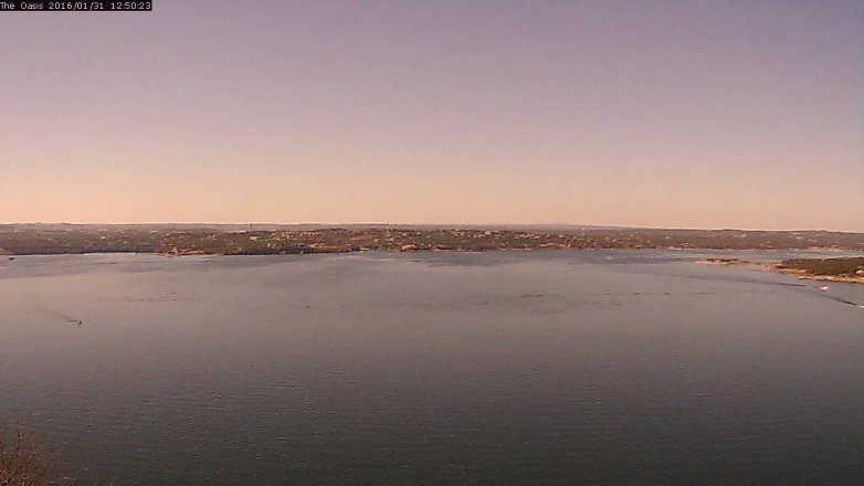 Lake Travis webcam, January 31, 2016 11:55 AM CT