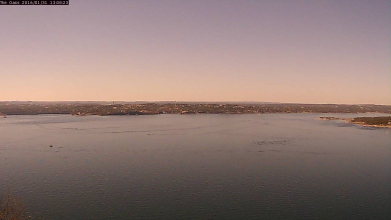 Lake Travis webcam, January 31, 2016 12:15 PM CT