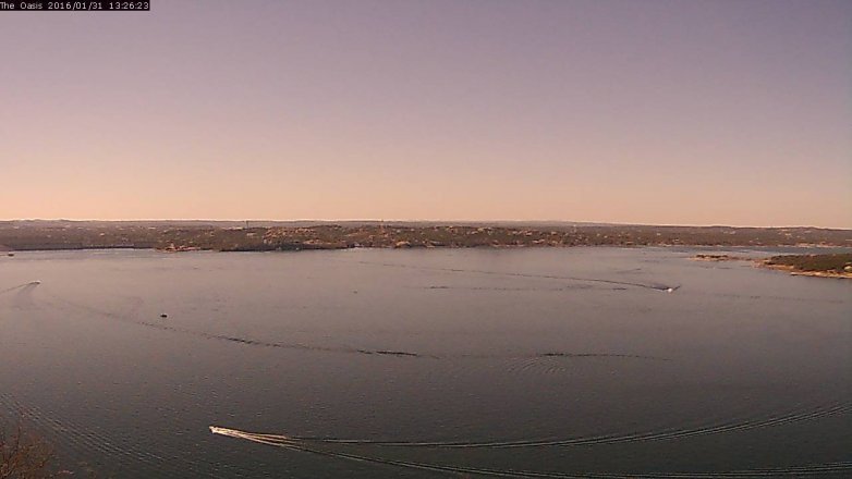 Lake Travis webcam, January 31, 2016 12:30 PM CT